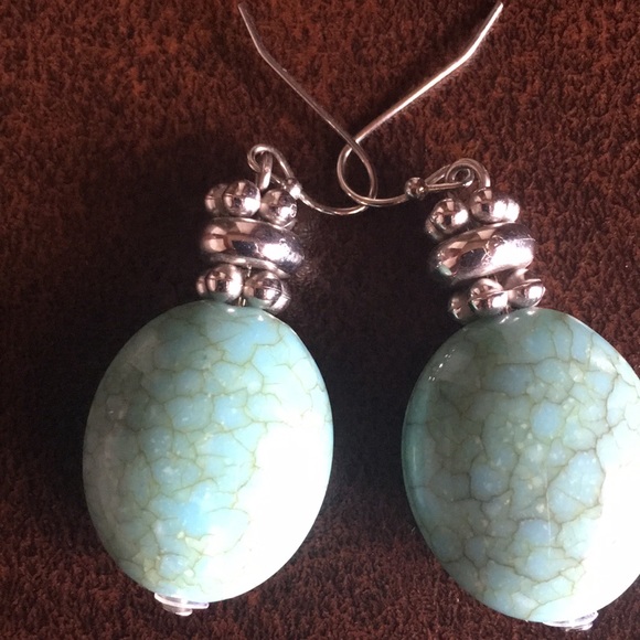 Turquoise Drop Earrings - Picture 7 of 8